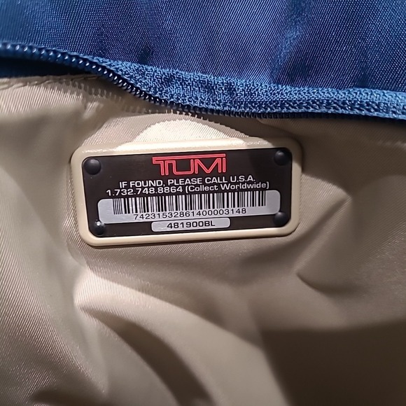 Tumi Rolling Duffel Bag Blue 21" Travel Luggage Suitcase Carry On Nylon‎ Wheels - Picture 12 of 16